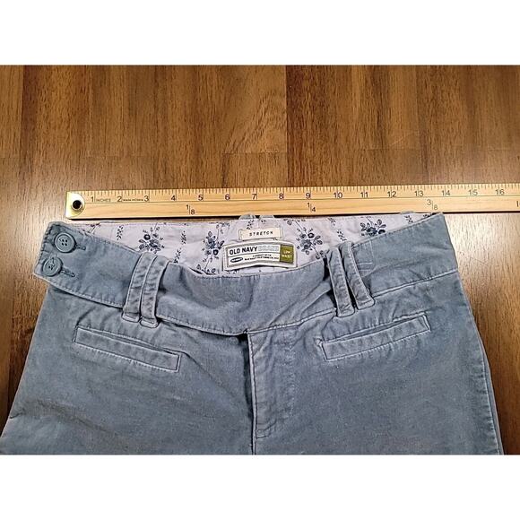 Old Navy Velour Wide Leg Trouser Pants Blue Size 4 Low Rise Y2K Retro GUC - Picture 4 of 8
